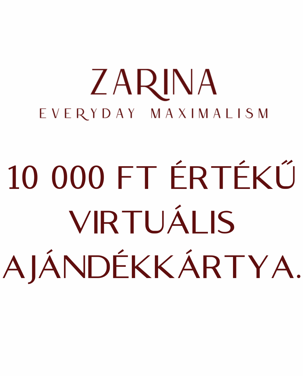 Zarina ajándékkártya